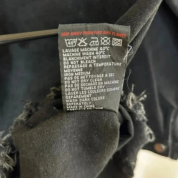 Nasty Gal Collection Size Medium Black Denim Shacket Jacket Coat Shirt - Picture 9 of 10